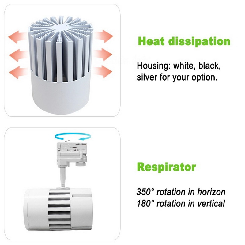 2 3 4 juhtmed adapter 20w 30w 40w 50w magnetvälja koht cob juhitud rööbastee valgus