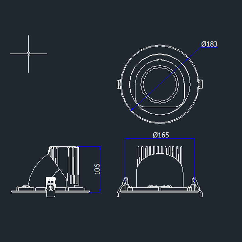 Rinne an gimbal síos solas bhfianaise solas síos 30W solas