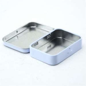 Bosca stáin dronuilleogach miotail stylish saincheaptha le haghaidh pacáil mint candy