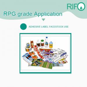 Lipéid greamáin uiscedhíonacha Lipéad Sintéiseach Bán Bopp le MSDS RoHS