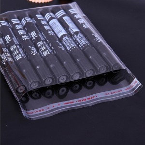 OPP in-aischurtha CPP PE Féin greamaitheach le málaí plaisteacha séala plaisteach uiscedhíonach le haghaidh pacáistiú míreanna leictreacha leabhar nótaí