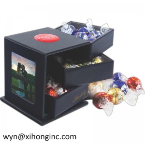 Bosca Cairtchláir Seacláide an Chustaim Chlóbhuailte ar an Chroí Dearadh Nua