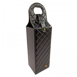 An Chustaim láimhseáil bosca pacáistiú fíon iniompartha pu leathair pu