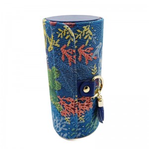 Dhá Sraith Só rothlach Bosca Bronntanais Pháipéar Tube Babhta le Cnaipe Miotal