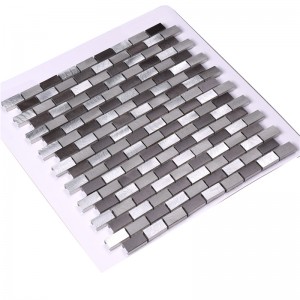 Scuab 15 * 30 Tíleanna Backsplash Miotal Alúmanaim Dearadh Do Chistin