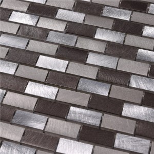 Scuab 15 * 30 Tíleanna Backsplash Miotal Alúmanaim Dearadh Do Chistin