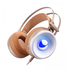 Cluaise headset meáchan éadrom PC 2018 le solas LED