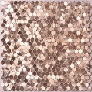 Teacht Nua Rose Gold Mix Tíleanna Balla Balla Mosaic Miotal Brown
