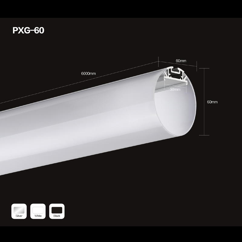 Próifíl alúmanaim bhabhta dromchla anodized faoi stiúir do théip LED