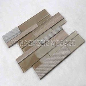 Gloine Stráice Ealaíne Uathúil Mósáic Marble Ceirmeach Measctha Le Tíleanna Fobhealach Ardchaighdeáin