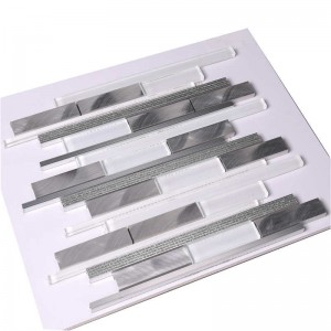 Tíleanna Mósáice Móra Gloine Bán \u0026 Alu Balla Folctha