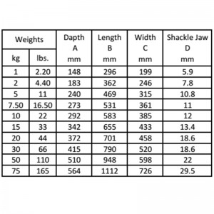 Galánaithe Bruce Anchor for Boat