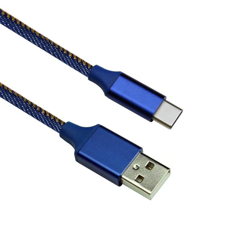 KPS-6403CB Alúmanam cóimhiotal denim cniotála cábla USB