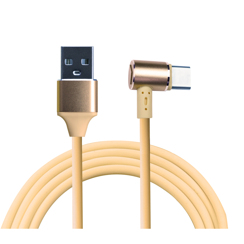 KPS-9221CB An t-éadach cluaise cineál 90 céim Braid USB cable