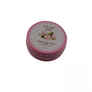 Balm beag liopaí dhá phíosa, bosca stáin pacáistithe cosmaidigh