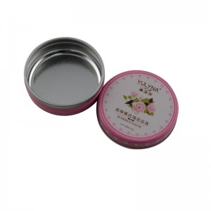 Balm beag liopaí dhá phíosa, bosca stáin pacáistithe cosmaidigh