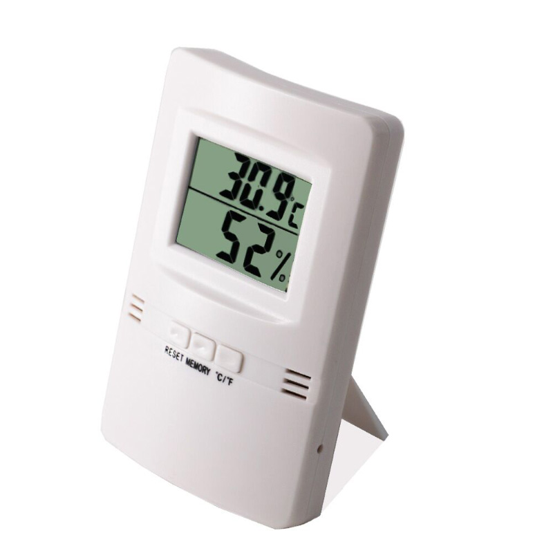 Teirmiméadar Digiteach Thin agus Thin Aonair LCD u0026 Hygrometer + -1C + -5% RH Hygrothermograph