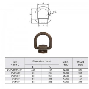 Cruach Carbóin brionnaithe ag fálú D Ring le Wraps