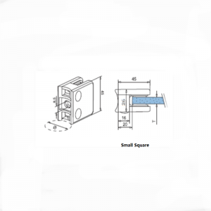 Cruach dhosmálta Cearnóg Cineál Gloine clamp