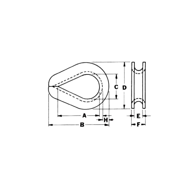 Dualgas Trom Breise G-414 Comharthaí Galvanized