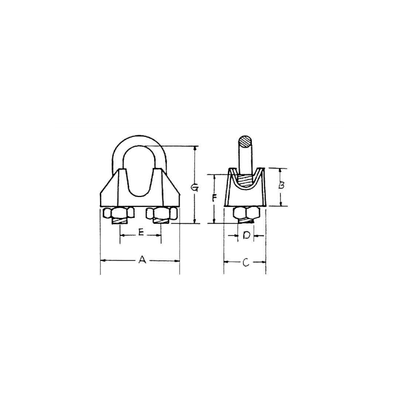 Clip Rope Sreangaithe Inaistrithe DIN 741