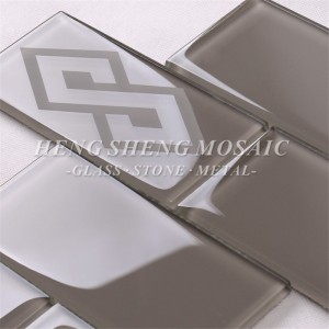 Bríce Fobhealach Gloine Patrún HSP42 Ardchaighdeáin Gloine Mosaic Le haghaidh Ballaí Backsplash Cistine