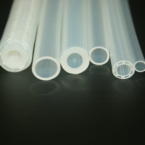 Feadáin rubair shileacóin trédhearcacha atá frithsheasmhach in aghaidh teasa le haghaidh innealra