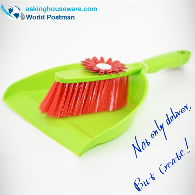 Scuab Dustpan múnlaithe Akbrand Flower