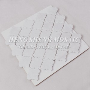 HSC43 Carrara Bán Cloch Marmair Nádúrtha Sliochtán Snáithín Uisce Sreabhán Múnlaithe le haghaidh Backsplash Cistine Balla Urláir Seomra Folctha