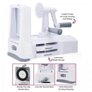 Slicer gearrthacha mandoline glasraí inoiriúnaithe le cruach dhosmálta 3 lanna