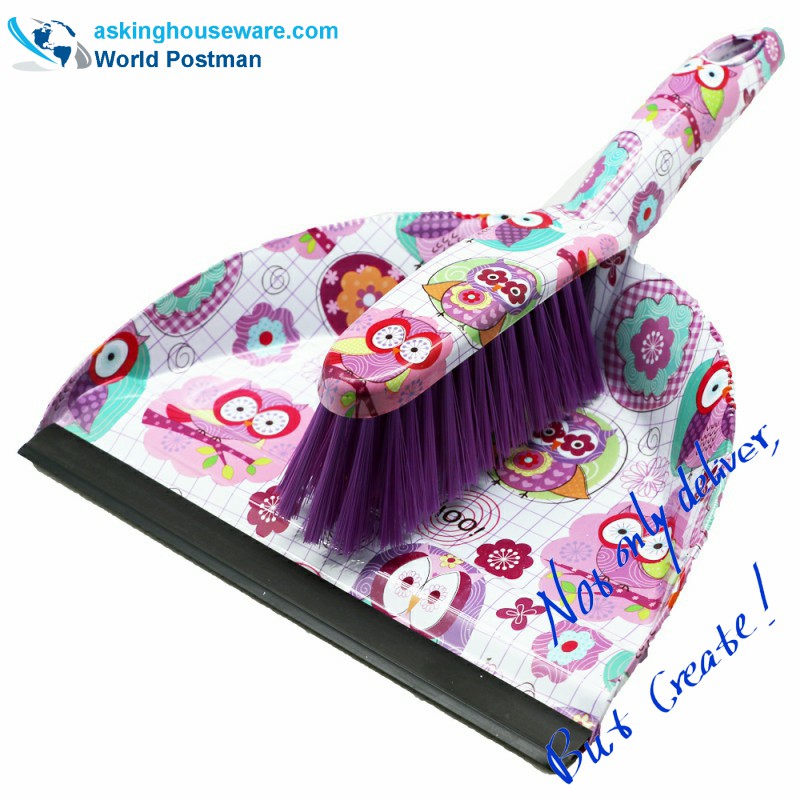 Akbrand Water Mark Dushpan Brush Broom le Líne PVC ag Bealach isteach Dustpan