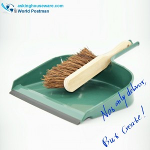 Scuab Dustpan Méid Big Akbrand le Giúis Phlaisteacha nó Scuaba Cnó cócó agus Bord Scuab adhmaid