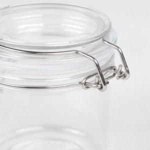 Jar PET Stóráil Bia 1000ml le Lasca Clamp Airtight