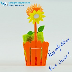 Scuab Glanadh Cistine Akbrand agus Sraith Stórála Buicéad le Suckers agus Sponge Scour