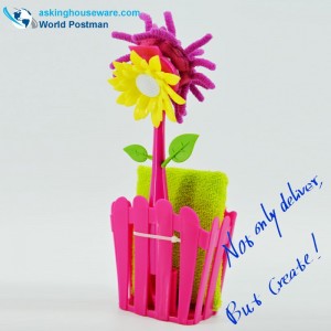 Dust Glanadh Cistine Akbrand agus Sraith Stórála Buicéad le Suckers agus Sponge Scour