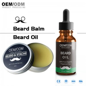 Lipéad Príobháideach Balm Cúram Beard Orgánach Nádúrtha le haghaidh Beard Uachtar Báis Fásta Balm