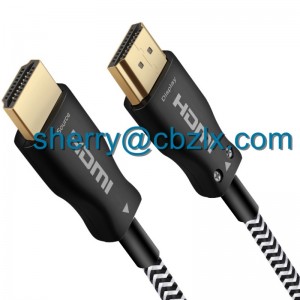 10m 15m 20m 30m 50m 100m 150m 200m HDCP 4K 3D HDR Cábla HDMI Fiber Gníomhach Optúil