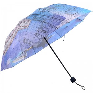 Priontáil siopadóireachta mála digiteach 3 scáth fillte le haghaidh taistil