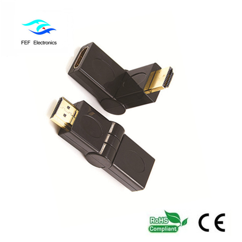 HDMI fireann a HDMI cineál luascán adapter baineann Óir / Nicil plátáilte Cód: FEF-HX-002