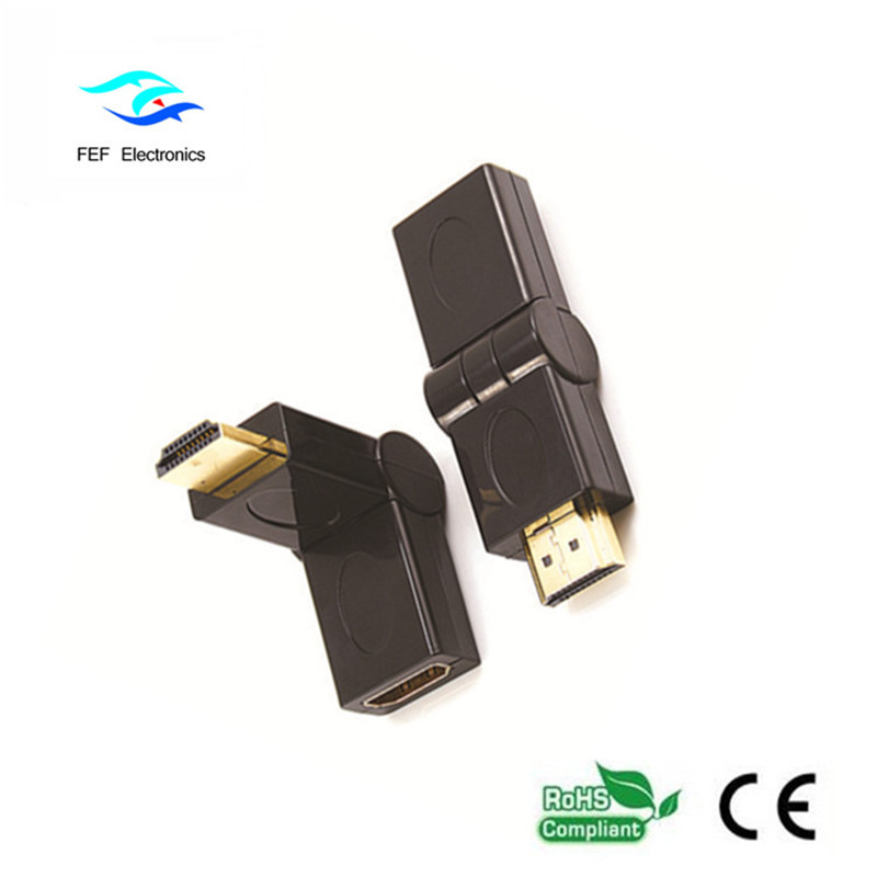 HDMI fireann a HDMI cineál luascán adapter baineann Óir / Nicil plátáilte Cód: FEF-HX-002