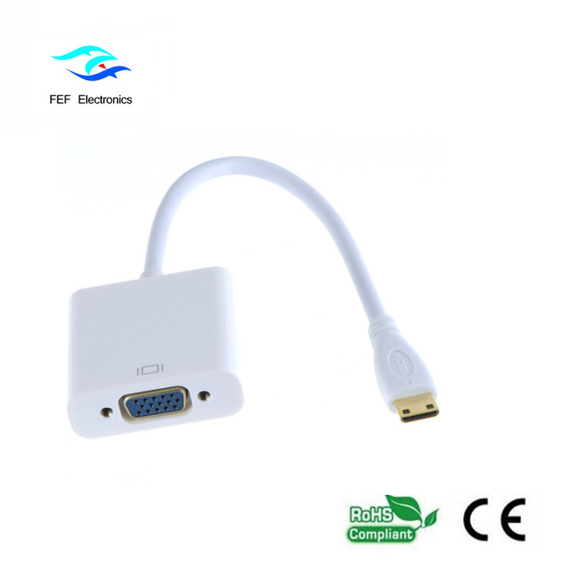 Mini HDMI Fireann a VGA Women Converter Code: FEF-HIC-004