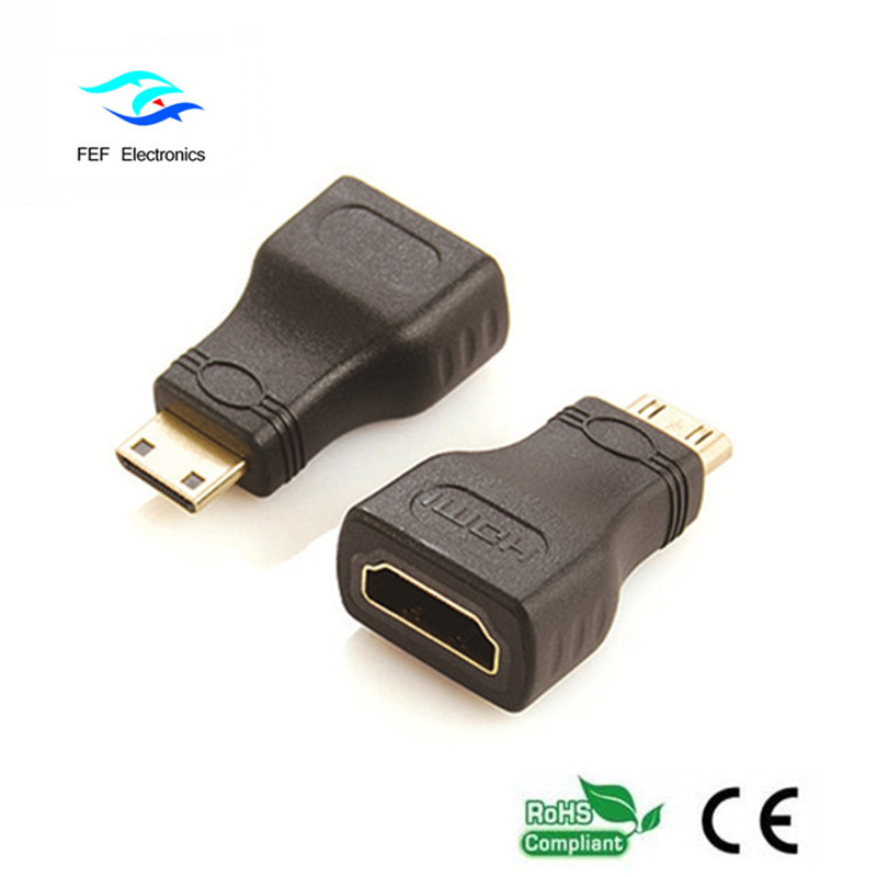 HDMI baineann go mion HDMI óir adapter fireann / nicil plátáilte Cód: FEF-H-022