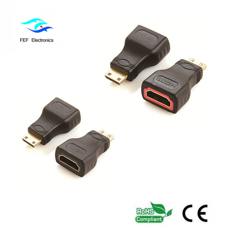 HDMI baineann go mion HDMI óir adapter fireann / nicil plátáilte Cód: FEF-H-022