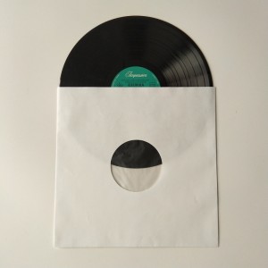 33RPM White Kraft Paper Record Inmheánach Sleeves Polylined Le Poll ar feadh 12 Vinyl Taifead