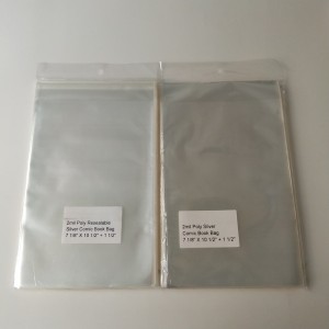 Mála Leabhar Comic Airgid Silver Crystal Clear 2mil