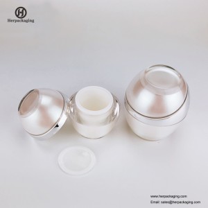 HXL232A Round Jar Cosmaideacha Folamh Coimeádán Balla Dúbailte Skincare Jar