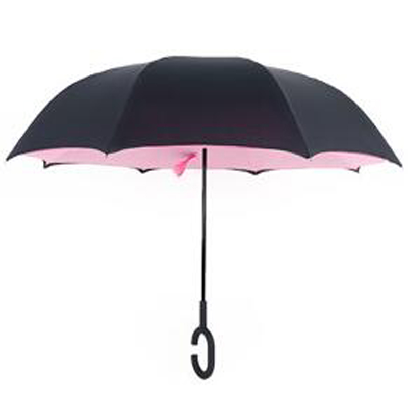 Umbrella Dúin Umbrella Droim ar ais Umbrella Inbhéartaithe Le Dearadh Amach Amach u0026 Láimhseáil Saor ó Tholl C