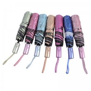 Scáth dubh cosanta gréine le priontáil deartha grianghrafadóireachta 3 scáth fillte