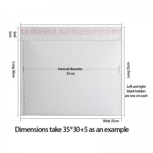 Clúdaigh mhiondíoltóirí polaiméirí bán mórdhíola / málaí loingseoireachta padded