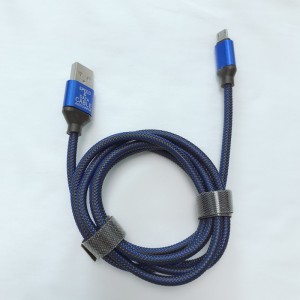 Sreang glan éisc braided cábla Muirearú Babhta Alúmanam Tithíochta USB le haghaidh micrea USB, Cineál C, muirearú lightning iPhone agus sioncronú